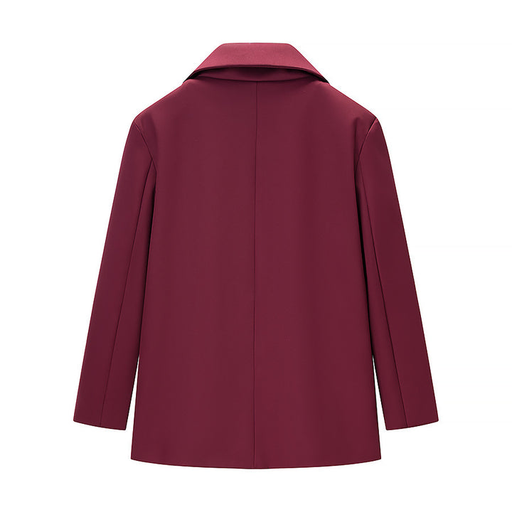 Damen Taillierter Ein-Knopf-Blazer mit softem Revers, gefütterter Innenseite und Pattentaschen Drune