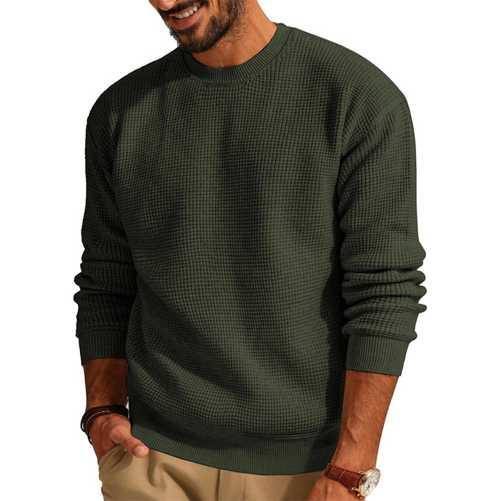 Herren Strukturierter Sweatshirt mit Rundhalsausschnitt Drune
