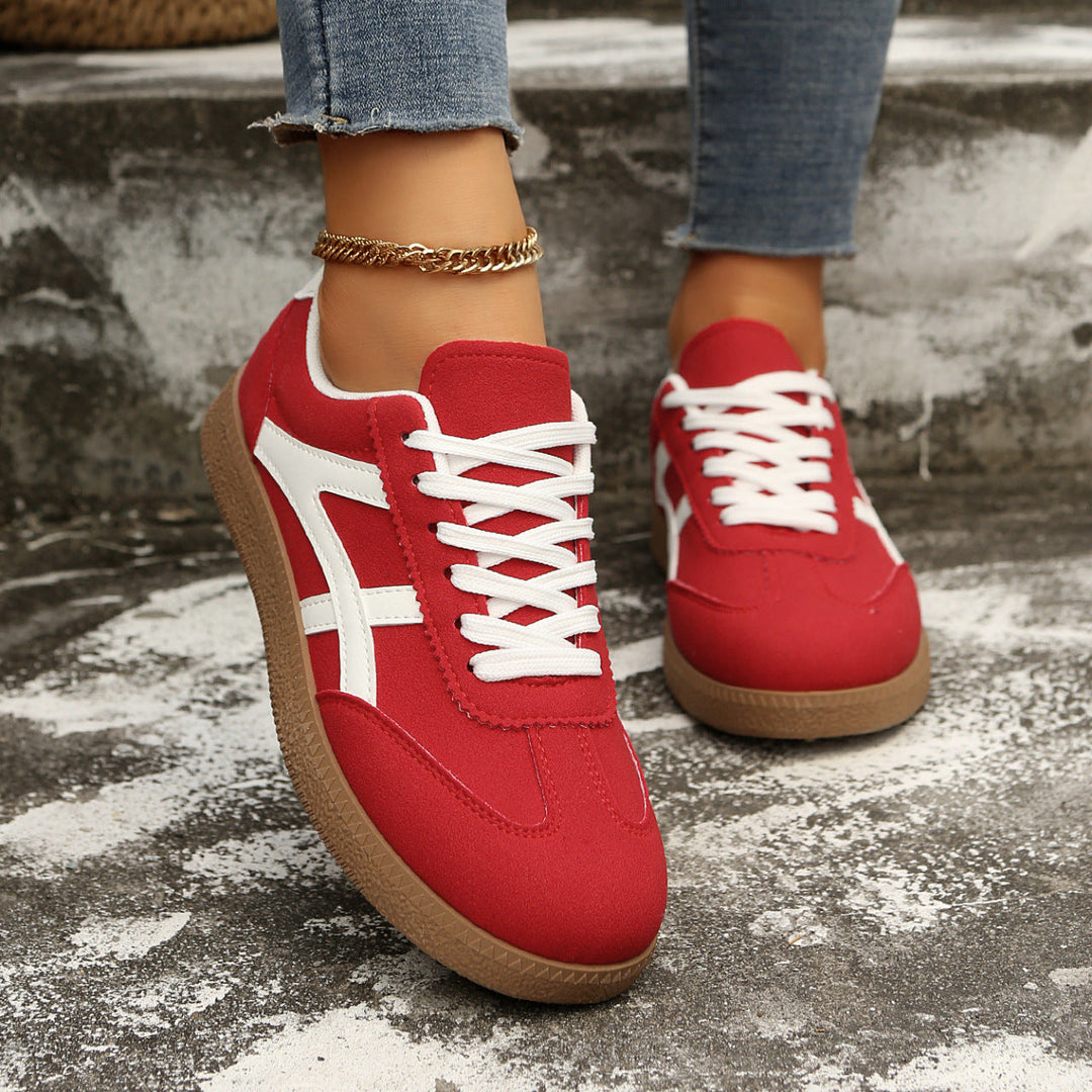 Damen Sneakers im sportlichen Retro-Design mit rutschfester Sohle Drune