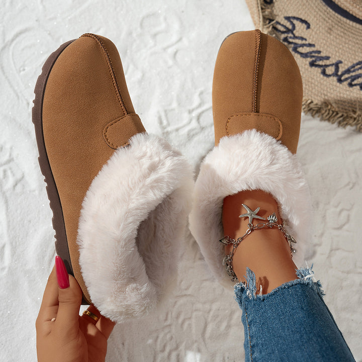 Damen Fuzzy Hausschuhe mit flauschigem Innenfutter Drune