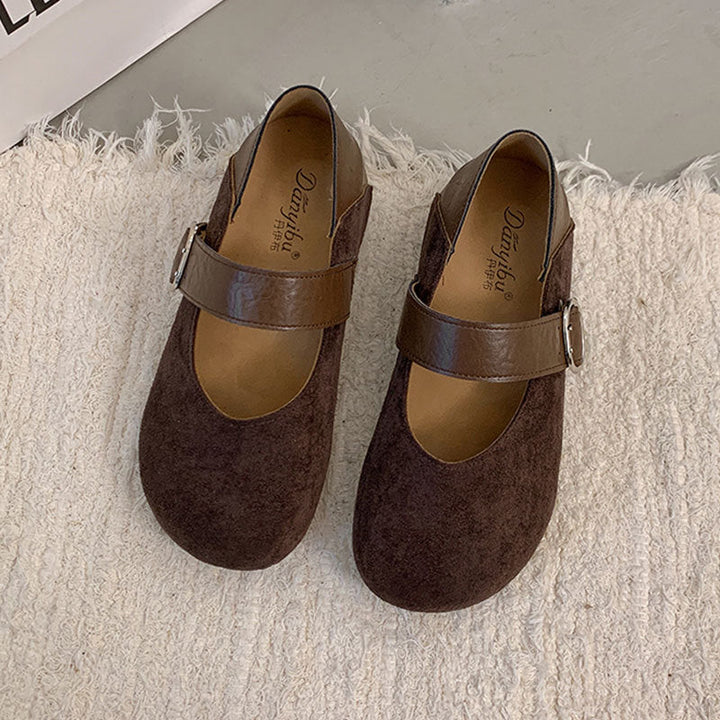 Damen Mary-Jane Schuhe mit modischem Leoprint und komfortablem Riemen Drune