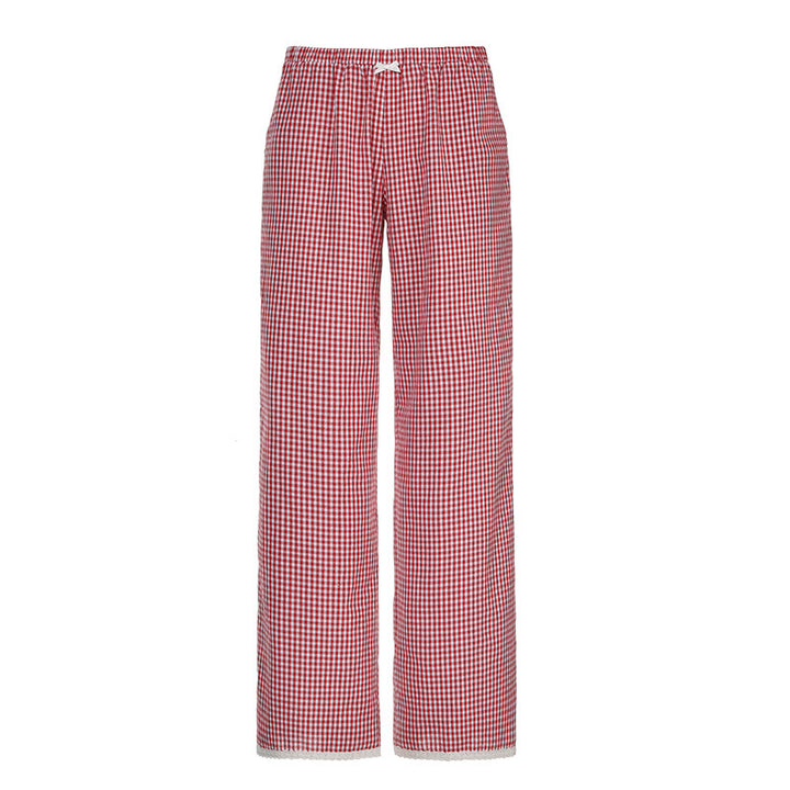 Damen lockere Schlafhose mit eleganten Streifen Drune