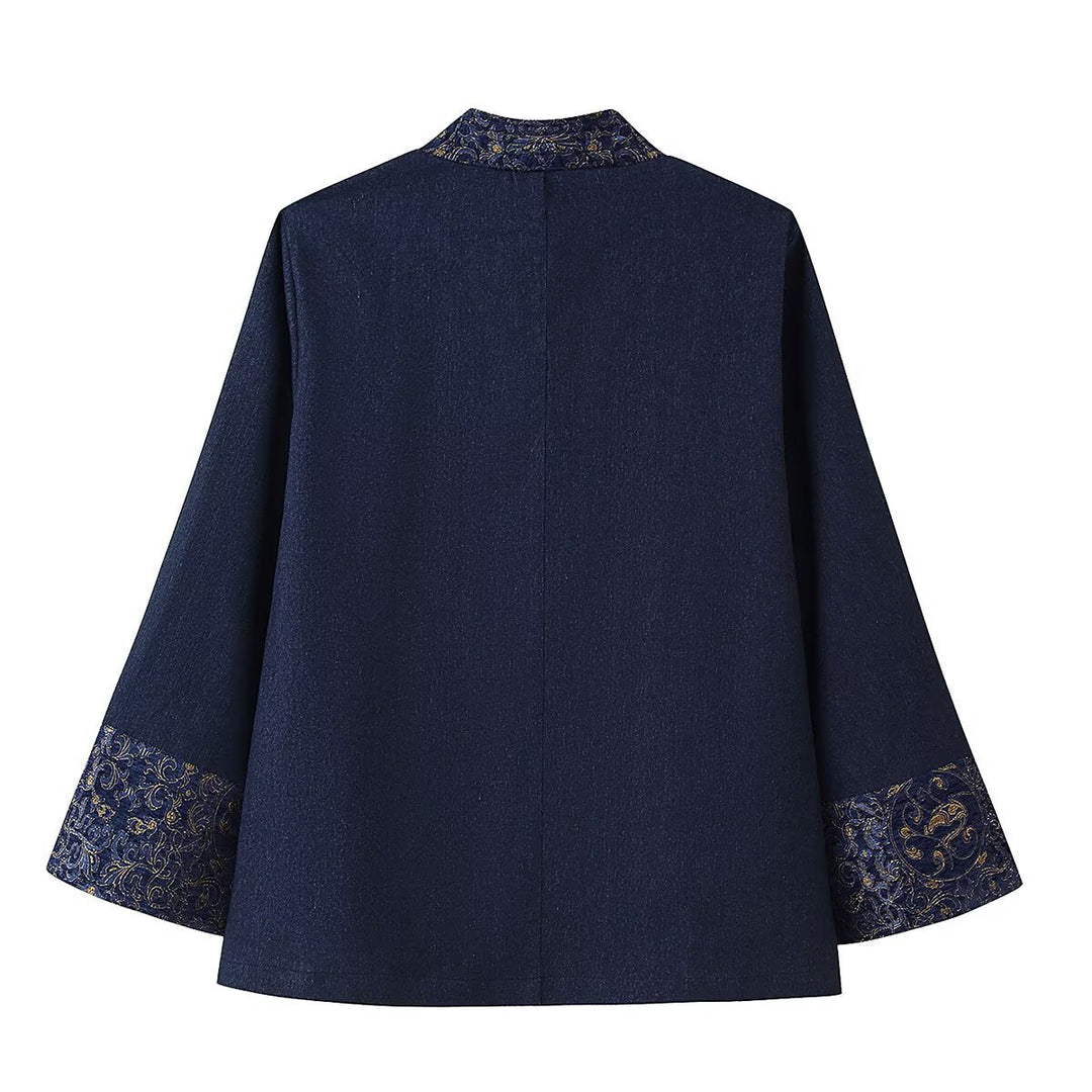 Damen elegante Jacke mit verzierten Ärmeln Drune