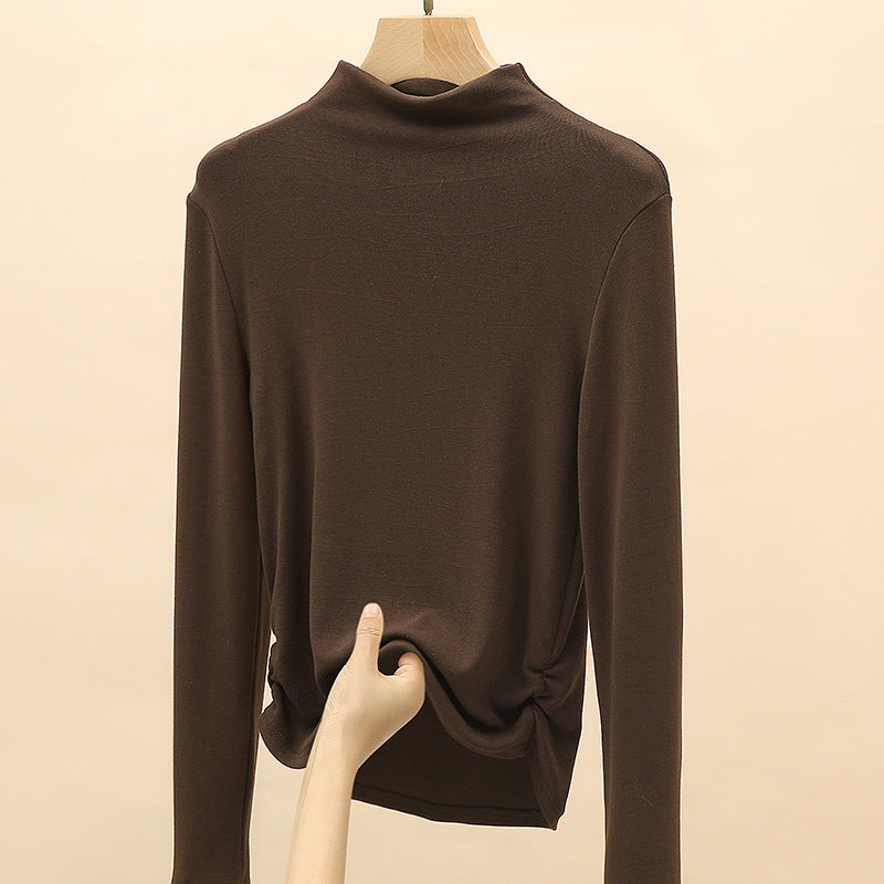 Damen Elegantes Langarmshirt mit hochgeschlossenem Kragen Drune 1787620449