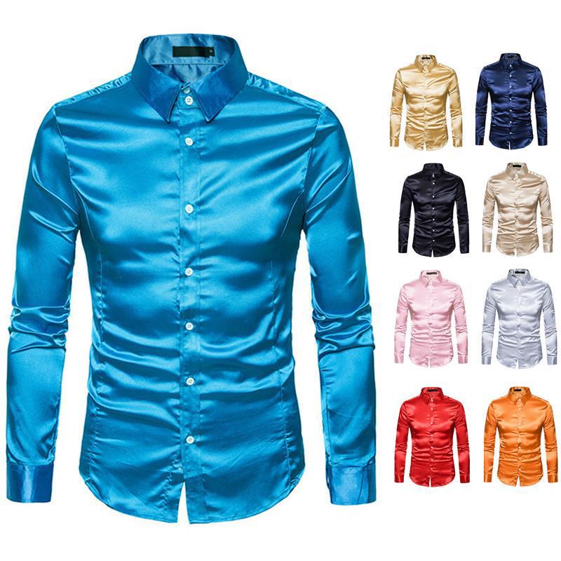 Herren elegantes Businesshemd aus hochwertigem Satin mit perfekter Passform Drune