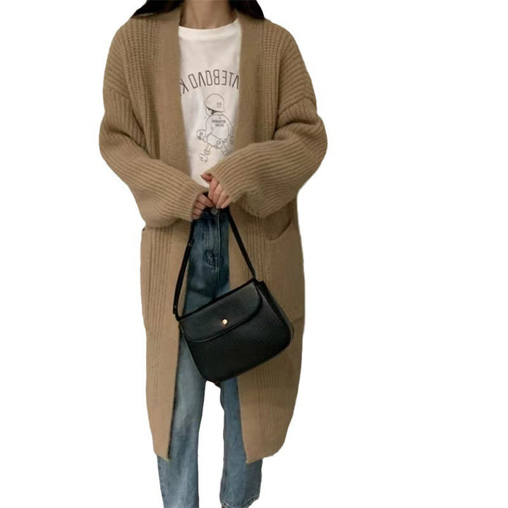 Damen Strickcardigan mit lockerer Silhouette und tiefen Taschen Drune