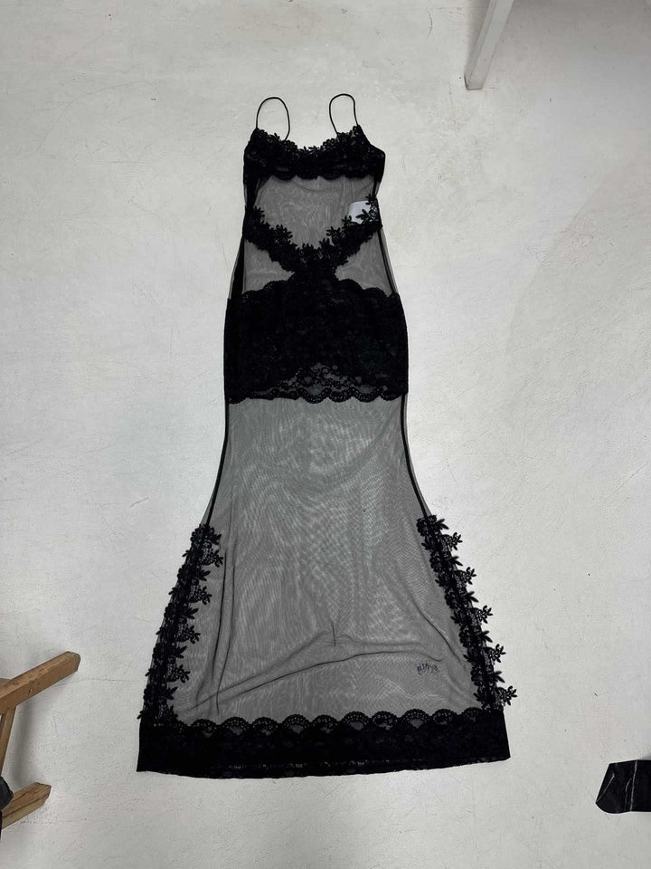 Damen Spitzenkleid mit verführerischen Transparenzen und eleganten Applikationen Drune