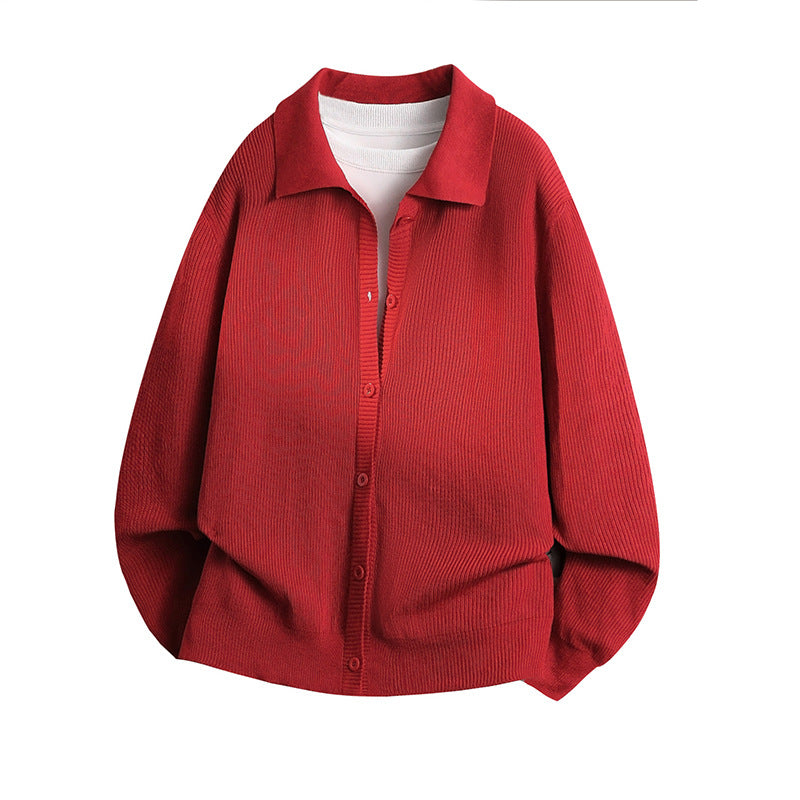 Damen Elegante Strickjacke mit Knopfleiste Drune