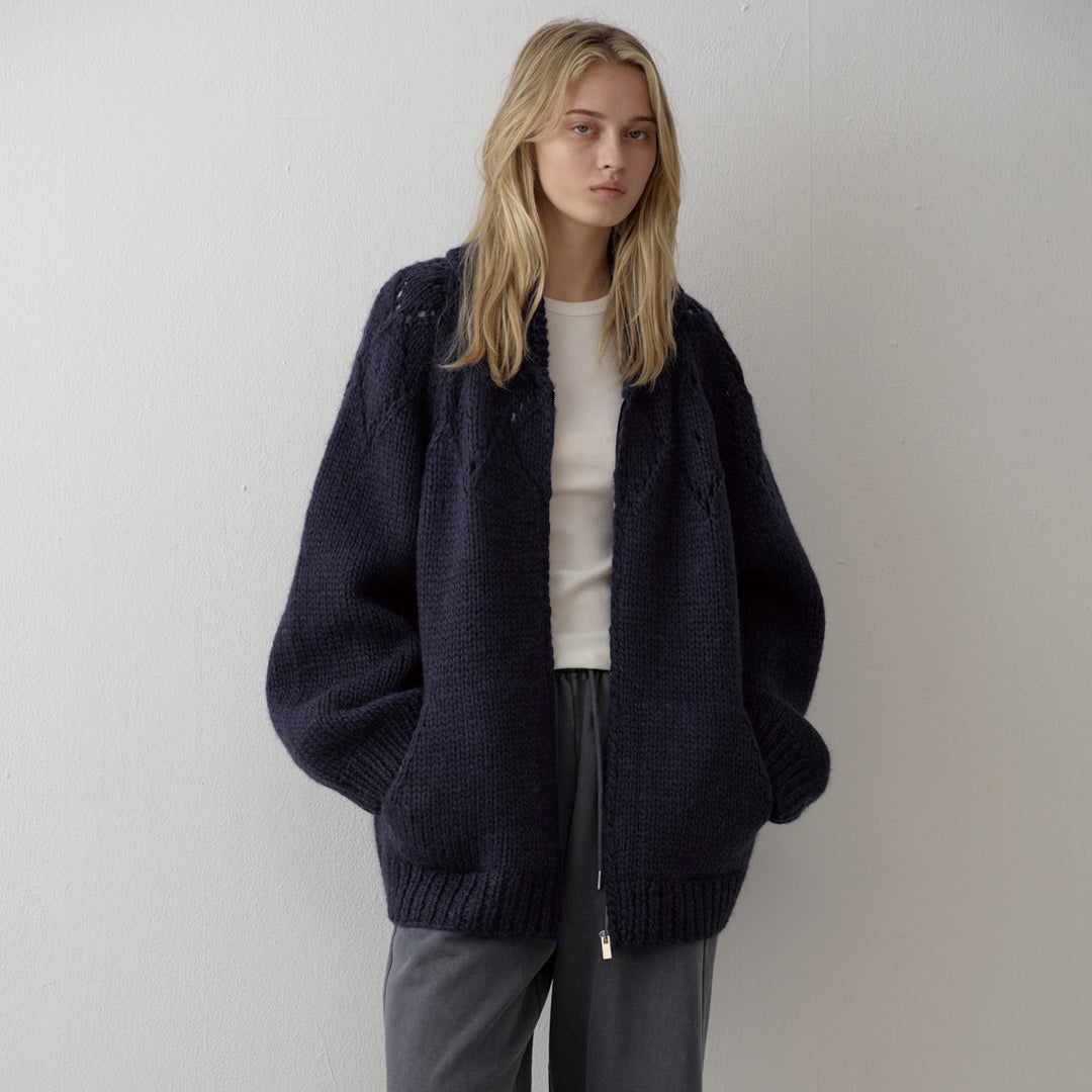 Damen Grobstrickjacke mit zeitlosem Design und modernen Details Drune