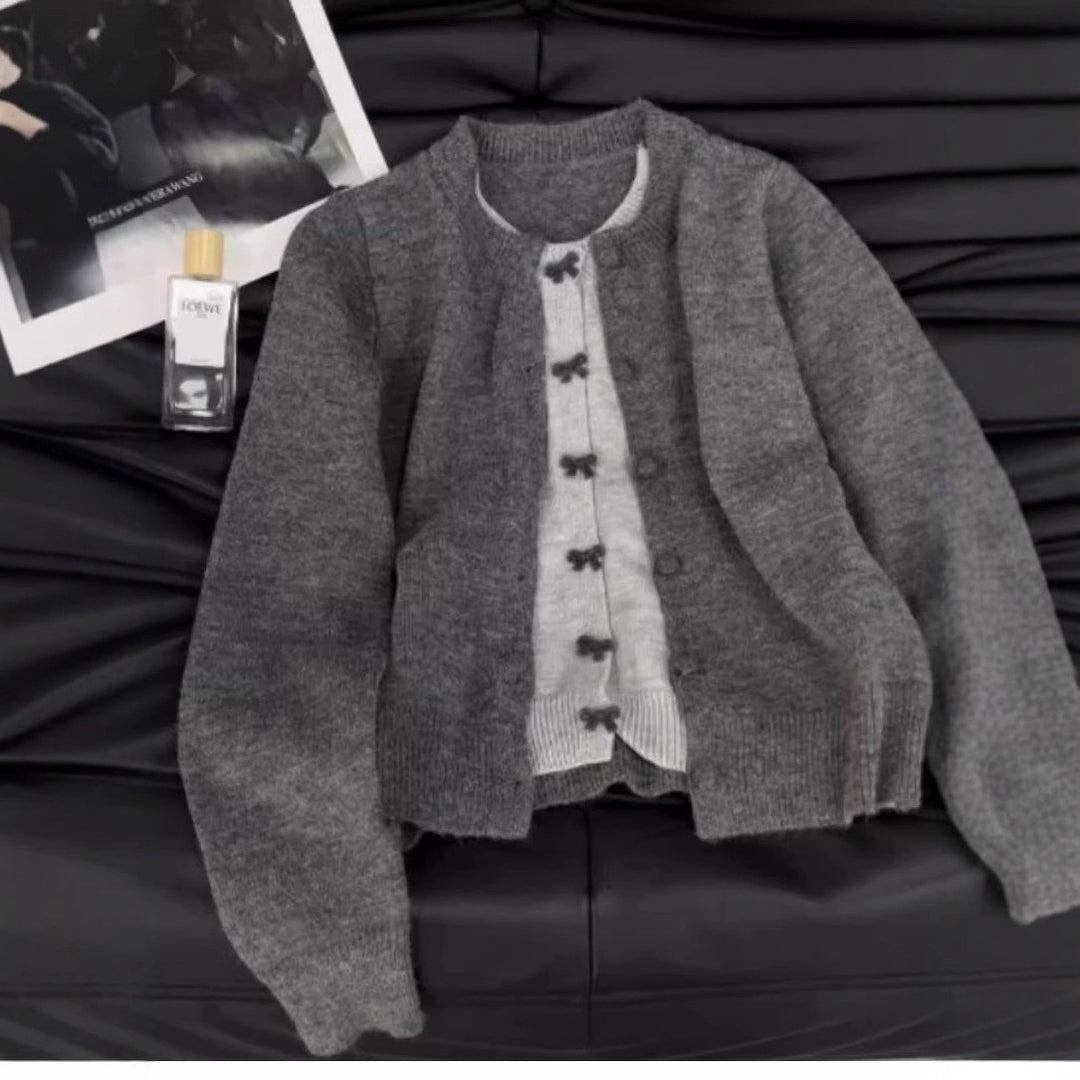 Damen Strickjacke mit feinem Rippmuster und elegantem Knopfverschluss Drune