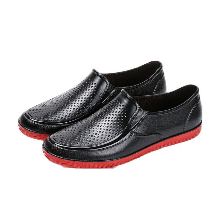 Herren Elegante perforierte Slip-On Halbschuhe mit rutschfester Profilsohle Drune