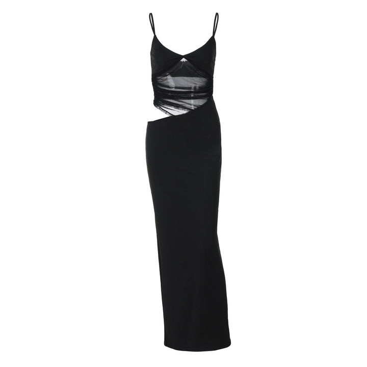 Damen Figurnahes Kleid mit transparenter Einsätze Drune