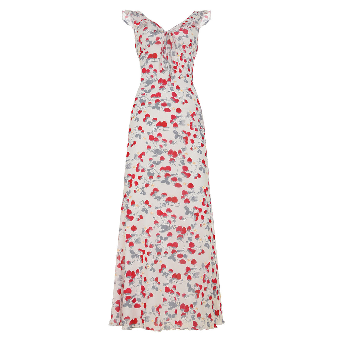 Damen Strandkleid mit verstellbarem Halterneck und floralem Muster Drune