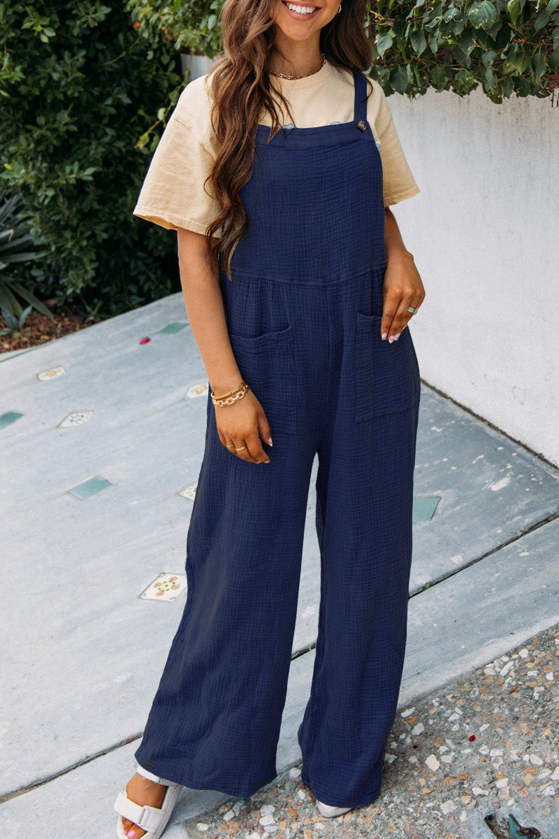 Damen lässiger Overall mit praktischen Taschen und verstellbaren Trägern Drune