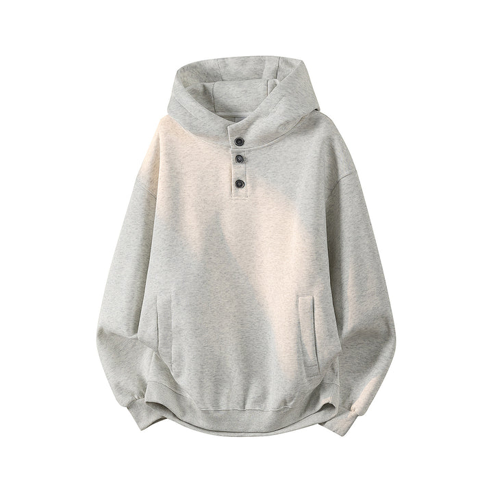 Unisex Oversize Kapuzenpullover mit handschriftlichem Grafik-Print, Kängurutasche & geripptem Saum Drune