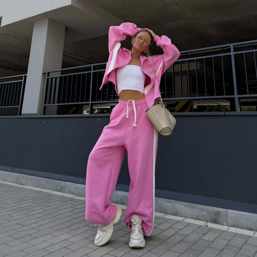 Damen leichte Oversize-Windbreakerjacke mit Kontrastpanelen, Tunnelzugbund und elastischen Bündchen Drune