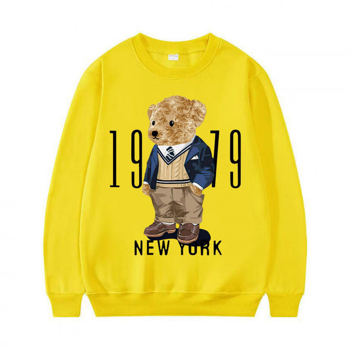 Damen Gemütlicher Sweatshirt mit Bärenmotiv Drune