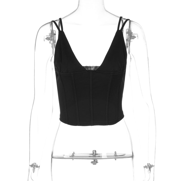 Damen Elegant geschnittenes Bustier-Top mit Spaghetti-Trägern Drune