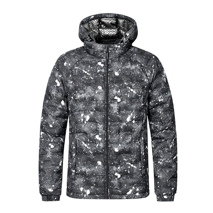 Herren Modische Steppjacke mit Kapuze und innovativem Design Drune