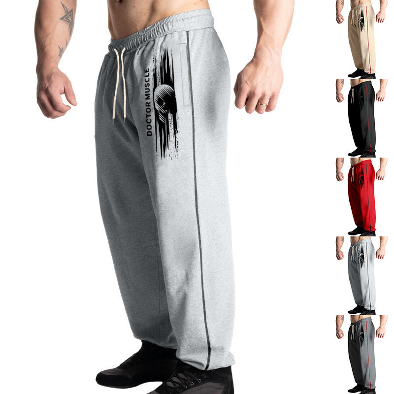 Herren Bequeme Sportjogginghose mit seitlichen Taschen und verstellbarem Kordelzug Drune
