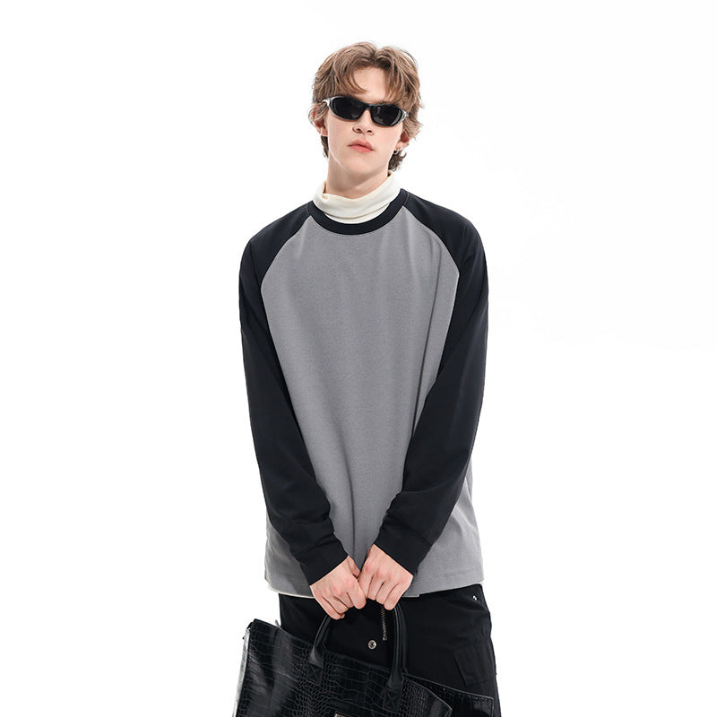 Herren Oversize Raglan-Sweatshirt mit Colourblocking und gerippten Bündchen Drune