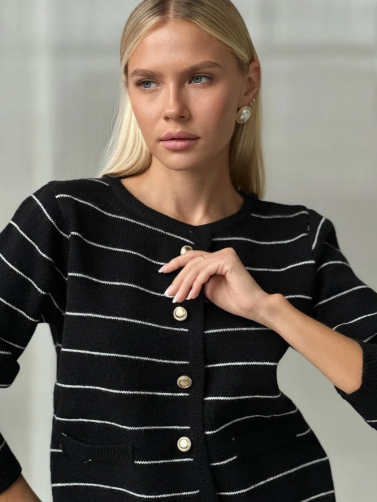 Damen Stylischer Strickblazer Drune