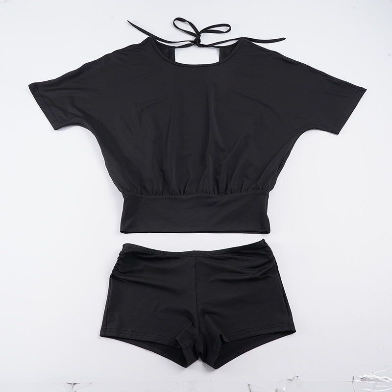 Damen Sportliches Zweiteiler-Set mit oversized Oberteil und kurzen Shorts Drune
