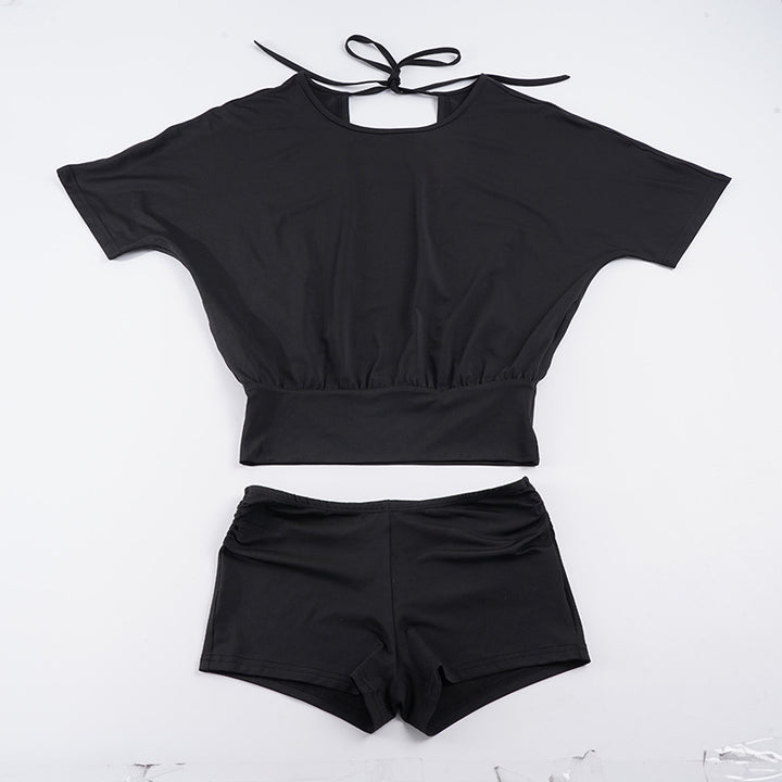 Damen Sportliches Zweiteiler-Set mit oversized Oberteil und kurzen Shorts Drune