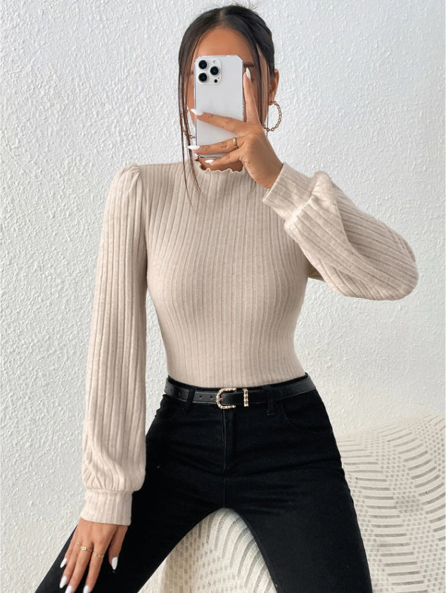 Drune CozyKnit geschopptes Rollkragenlangarm-Sweater