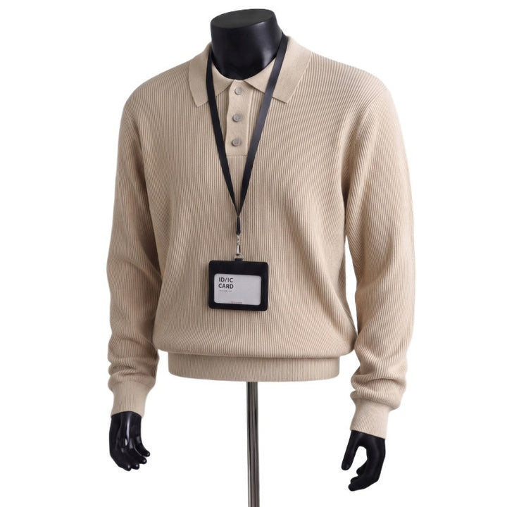 Herren Urbaner Pullover mit Kragen Drune