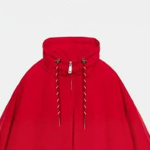 Damen Kurze Outdoor‑Blousonjacke mit hohem Stehkragen, Kordelzug und Gummizugsaum Drune