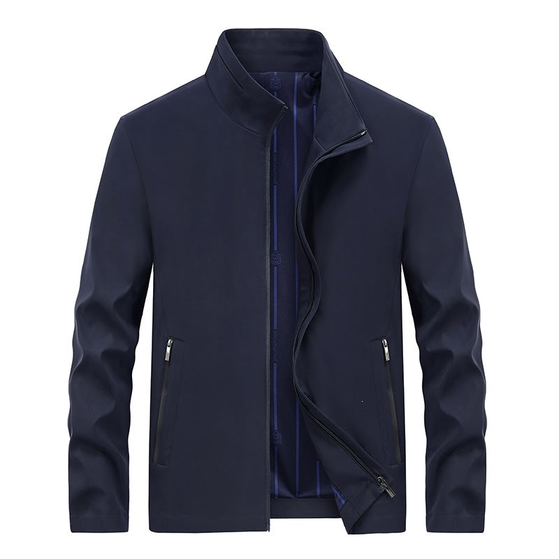 Herren Urbaner Softshell-Übergangsblouson mit Stehkragen, verdecktem Reißverschluss & feinem Innenfutter Drune