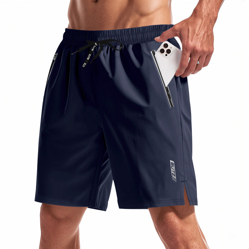 Herren Atmungsaktive Sportshorts mit Seitentaschen und elastischem Bund Drune
