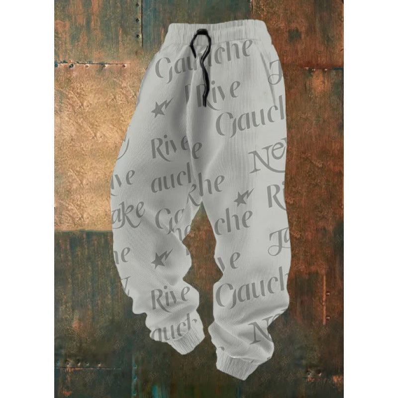Damen Bequeme Freizeithose mit kreativem Druck Drune