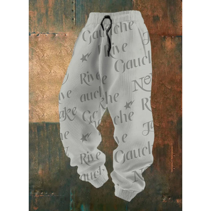 Damen Bequeme Freizeithose mit kreativem Druck Drune