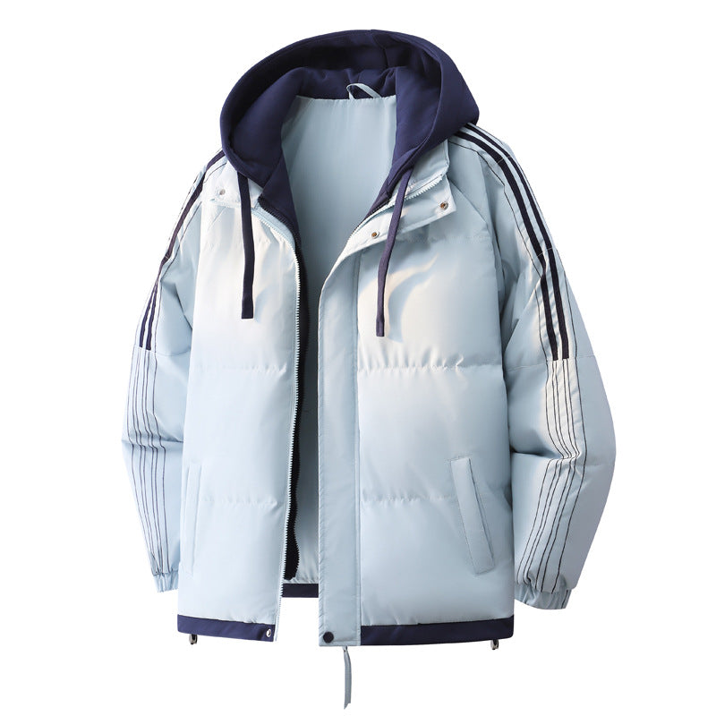 Damen Modische Steppjacke mit Kapuze und Innensweater Drune