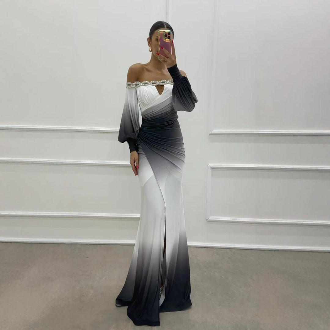 Drune | Partykleid mit Camisole und positioniertem Schlitz in großer A-Linie