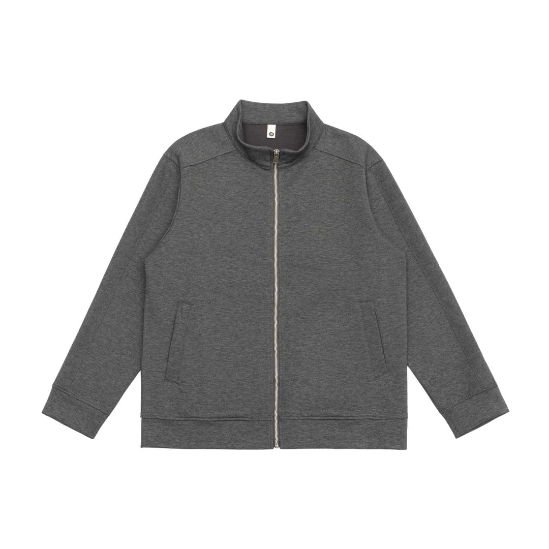 Herren Sweatjacke mit Stehkragen, durchgehendem Reißverschluss und kontrastierten Ärmeleinsätzen Drune