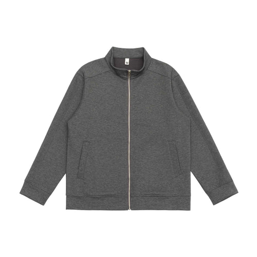 Herren Sweatjacke mit Stehkragen, durchgehendem Reißverschluss und kontrastierten Ärmeleinsätzen Drune