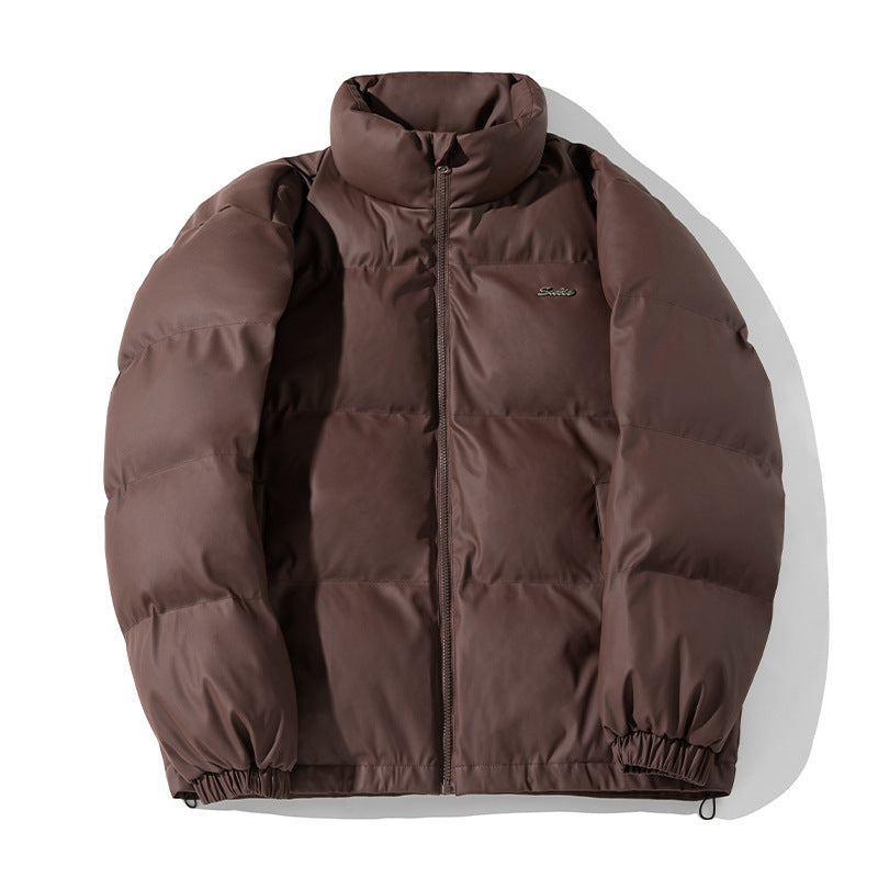 Unisex Kastenförmige Thermo‑Steppjacke mit Hochkragen, winddichtem Außenmaterial und Tunnelzugsaum Drune