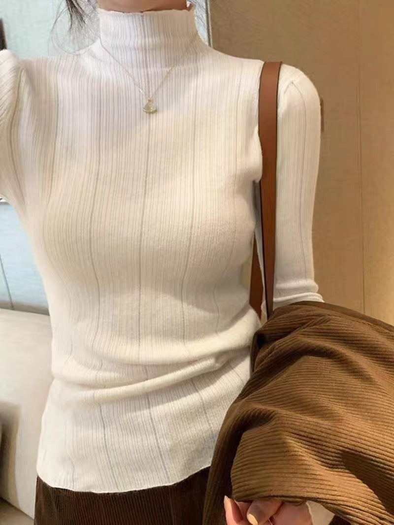Damen Feinstrickpullover im modernen Schnitt mit hohem Kragen Drune