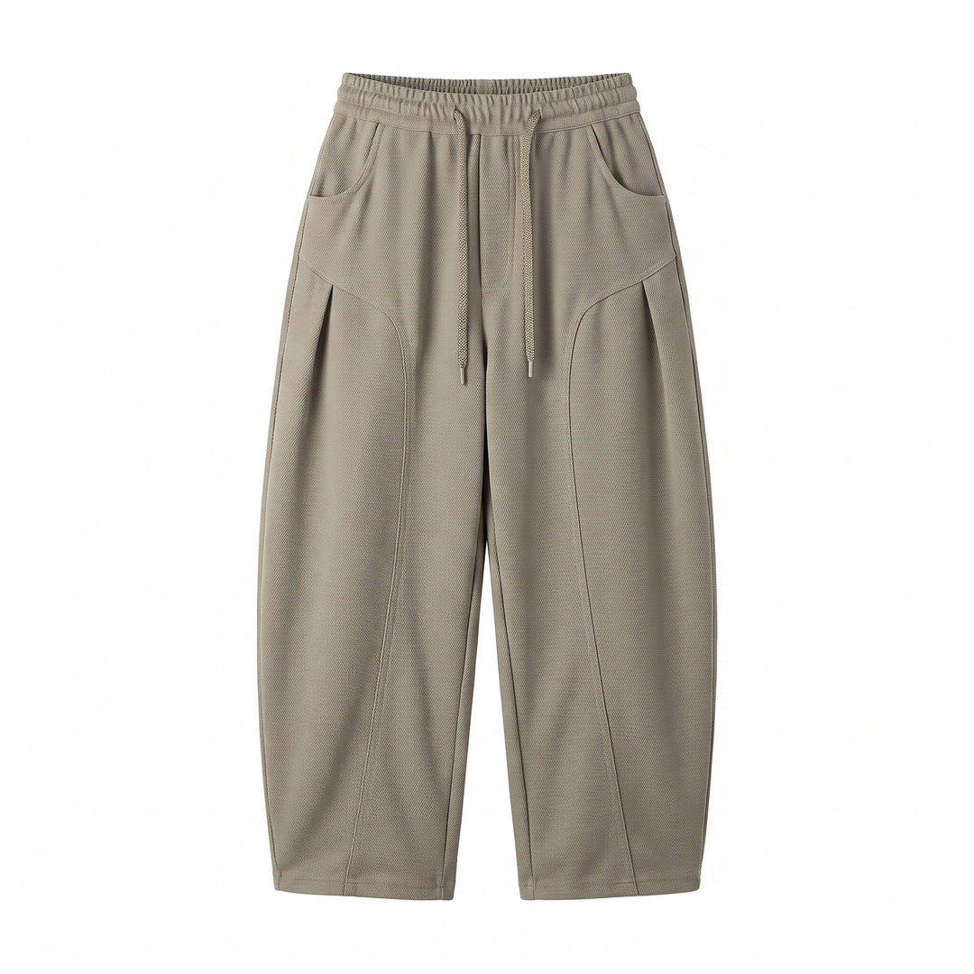 Damen Cropped Jogginghose im Relaxed‑Schnitt mit Kordelzug und Ziernähten Drune