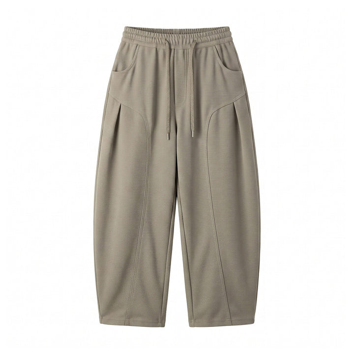 Damen Cropped Jogginghose im Relaxed‑Schnitt mit Kordelzug und Ziernähten Drune