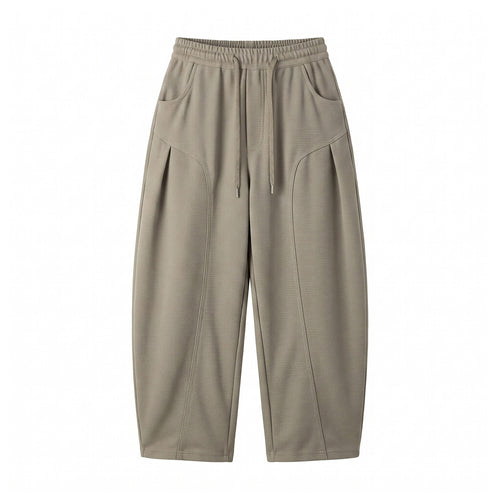 Damen Cropped Jogginghose im Relaxed‑Schnitt mit Kordelzug und Ziernähten Drune