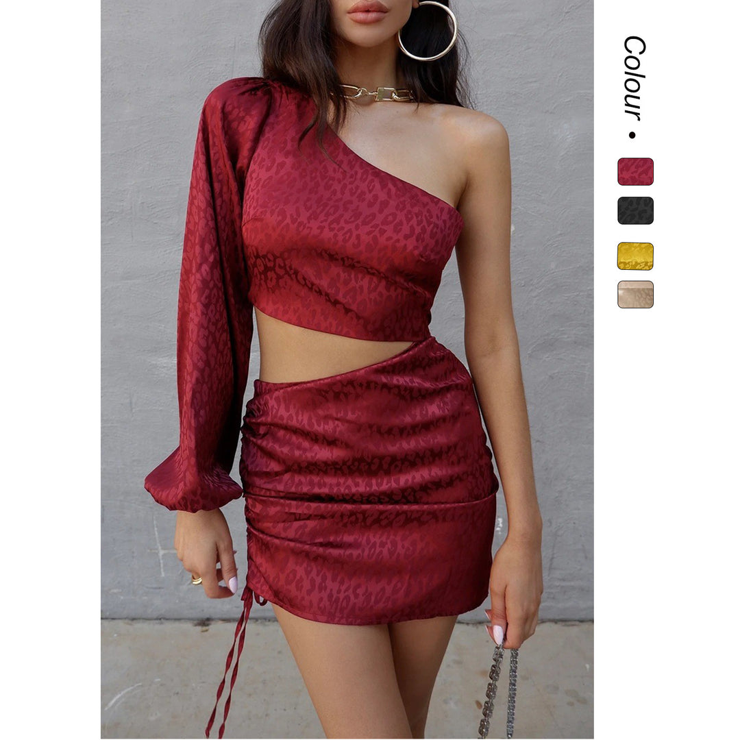 Damen Minikleid mit asymmetrischem Schnitt und raffinierten Rüschendetails Drune
