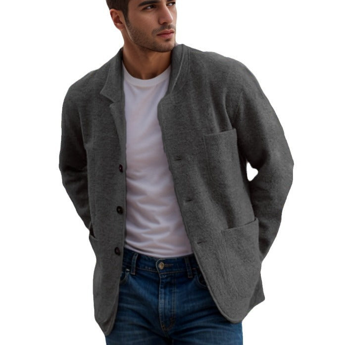 Herren Übergangsjacke aus hochwertigem Material mit stilvollem Kragen und praktischen Taschen Drune