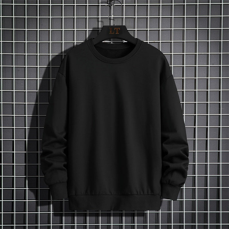 Herren Schlichtes Oversize Rundhals‑Sweatshirt aus schwerer Baumwollmischung mit gerippten Bündchen Drune
