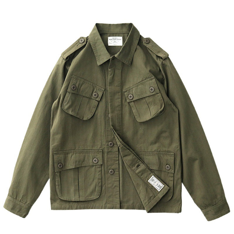 Herren Utility-Jacke mit funktionalen Taschen und klassischem Design Drune