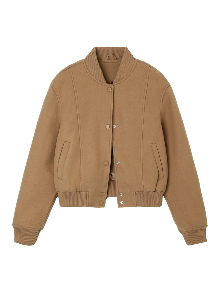 Damen Modische Kurzjacke mit Druckknöpfen Drune