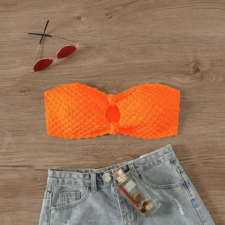 Damen Bandeau-Bikinioberteil mit strukturierter Oberfläche Drune